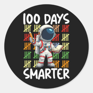 100. Tag Schulraum Lange 100 Tage Smartere Boys Runder Aufkleber