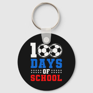 100. Tag Student Boys Girls Soccer Lover 100 Tage Schlüsselanhänger