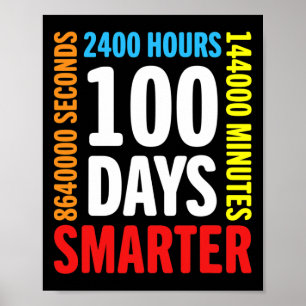 100 Tage 2400 Stunden 144000 Minuten Glücklich 100 Poster