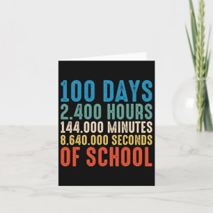 100 Tage 2400 Stunden Lehrer und Student Karte