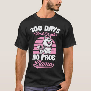 100 Tage 2. Klasse Kein Problem Lama Süßes Tier S T-Shirt
