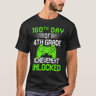 100 Tage 4. Klasse Spieler 100. Tag der Schule 4 t T-Shirt