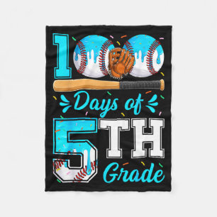 100 Tage 5. Klasse Baseball 100. Schultag Fleecedecke