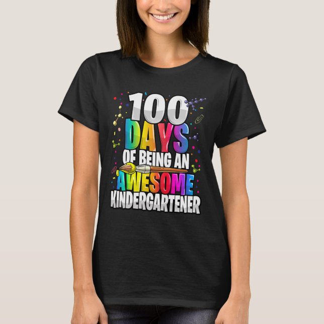 100 Tage als phantastischer Kindergärtner 100. T-Shirt (Vorderseite)