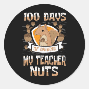100 Tage, an denen ich mein Lehrer leiten kann, Nu Runder Aufkleber
