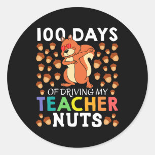 100 Tage, an denen ich meinen Lehrer führe, machen Runder Aufkleber