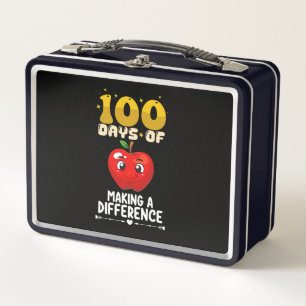 100 Tage Apple mit einem Unterschied Metall Brotdose