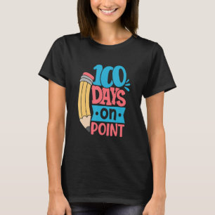 100 Tage auf Punkt glücklich 100. Tag der Schule C T-Shirt