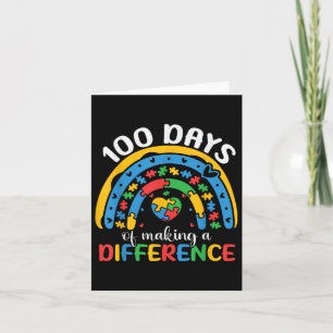 100 Tage Autismus Aufklärung der Schule 100. Tages Karte