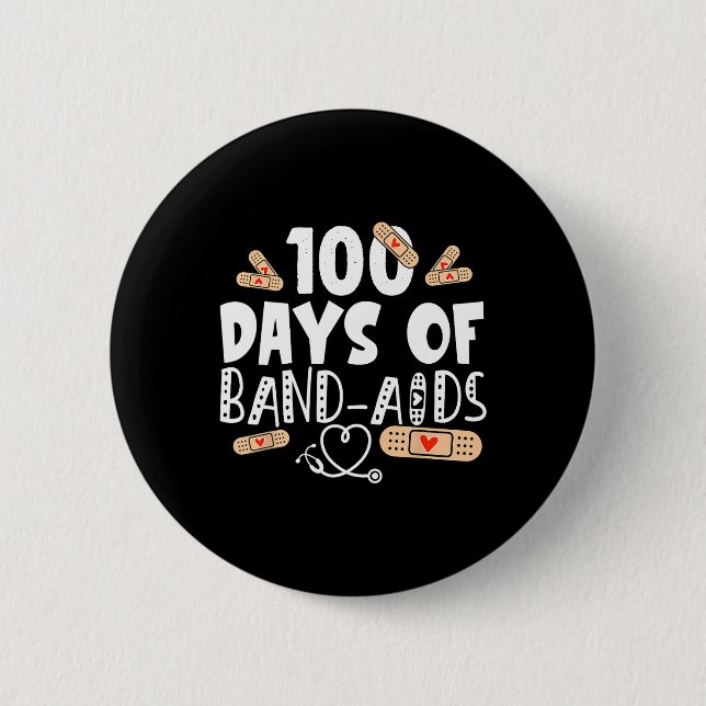 100 Tage Bandhilfsmittel - Schulschwester 100 Tage Button (Vorderseite)
