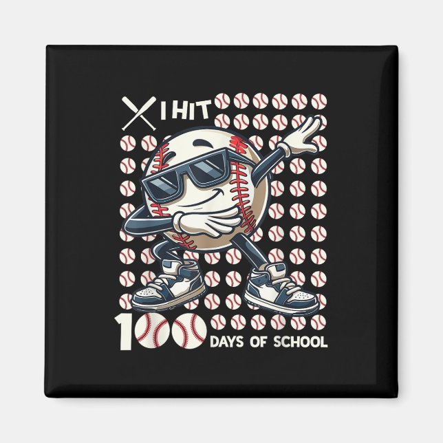 100 Tage Baseball Bat 100. Magnet (Vorne)