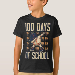 100 Tage Baseball Dab 100 Tage Jungen T-Shirt