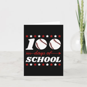 100 Tage Baseball Liebhaber der Schule Karte