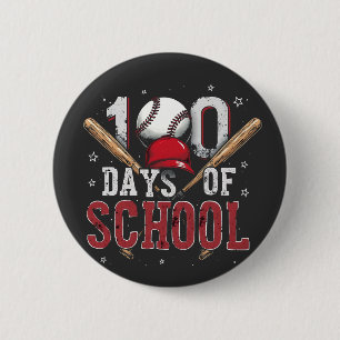 100 Tage Baseball Sport Liebhaber der Schule Button