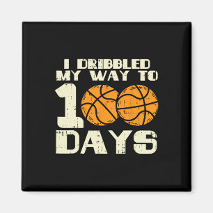 100 Tage Basketball 100. Schule getrieben Magnet