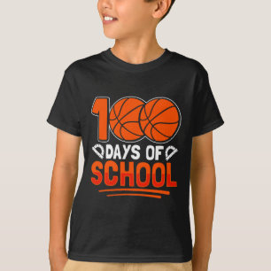 100 Tage Basketball der Schule für Schüler Coach P T-Shirt