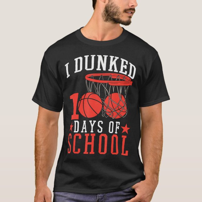100 Tage Basketball-Schulkind T-Shirt (Vorderseite)