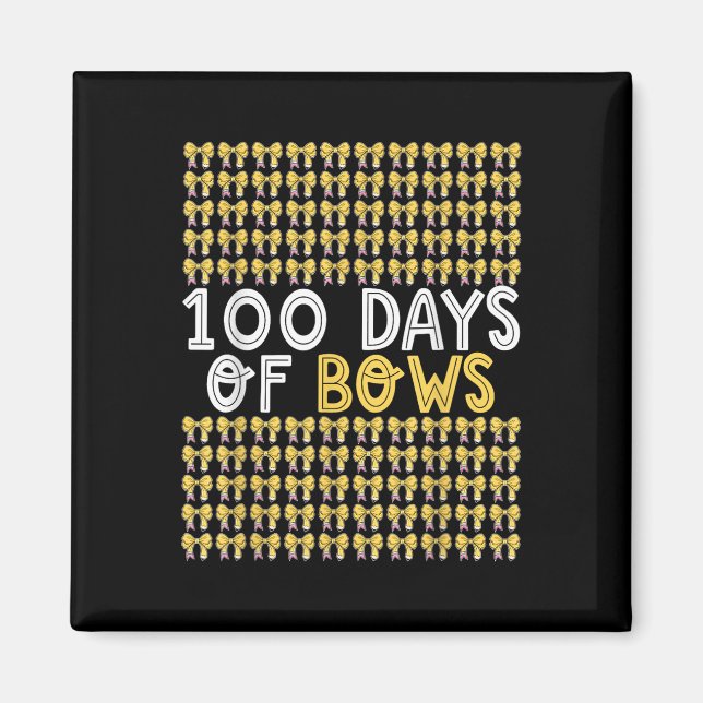 100 Tage Bows Coquette 100. Schulbow Magnet (Vorne)