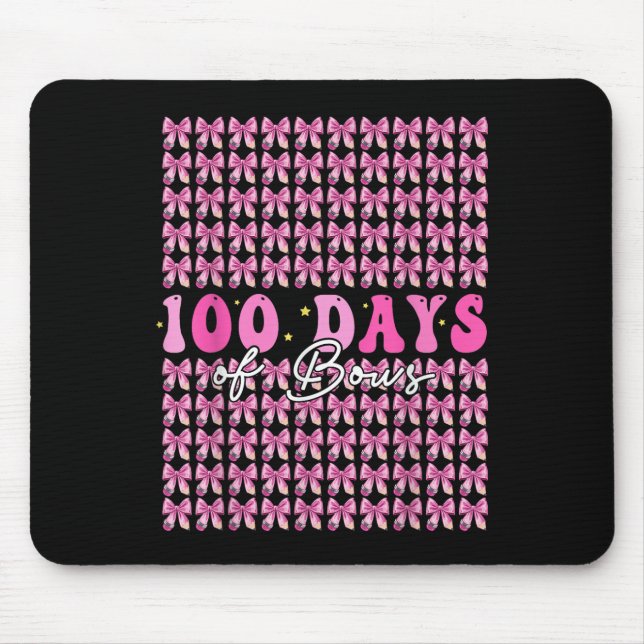 100 Tage Bows Coquette 100. Schultag Mousepad (Vorne)