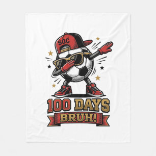100 Tage Bruh Fußball Dabbing-Shirt-Design_1 Fleecedecke