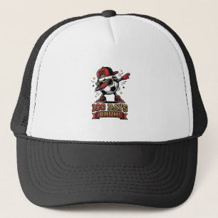 100 Tage Bruh Fußball Dabbing-Shirt-Design_1 Truckerkappe