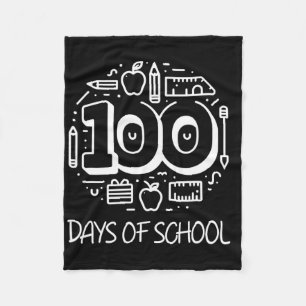 100 Tage Chalk Clical Teacher Kinder 100. Fleecedecke