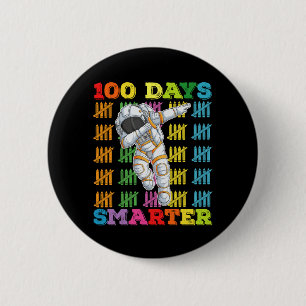100 Tage cleverer Astronaut 100. Schultag Button