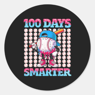 100 Tage cleverer Baseball-Drip-Jungs 100 Tage Sch Runder Aufkleber