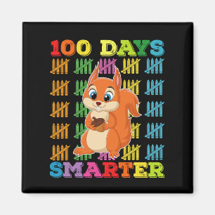 100 Tage cleveres Eichhörnchen 100. Schultag Magnet