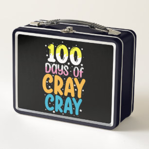 100 Tage Cray Cray 100. Schullehrer Metall Brotdose