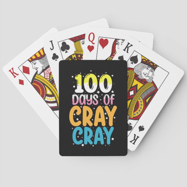 100 Tage Cray Cray 100. Schullehrer Spielkarten (Rückseite)