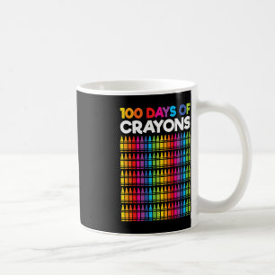 100 Tage Crayons für Mädchen Kinder 100 Tage von S Kaffeetasse
