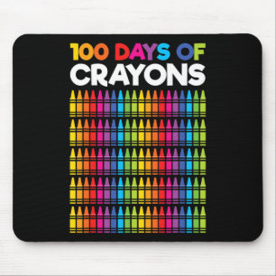 100 Tage Crayons für Mädchen Kinder 100 Tage von S Mousepad