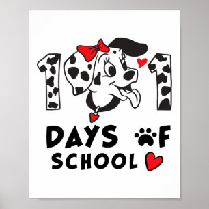 100 Tage Dalmatiner Hunde Junge Kind 100. Tag Poster