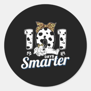 100 Tage Dalmatiner Hunde Junge Kind 100. Tag Runder Aufkleber