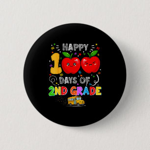 100 Tage der 2. Klasse 100 Tage Kleines Mädchen Button