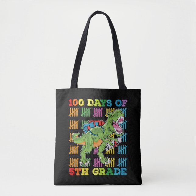 100 Tage der 5. Klasse T Rex Dinosaur Schule (Vorderseite)
