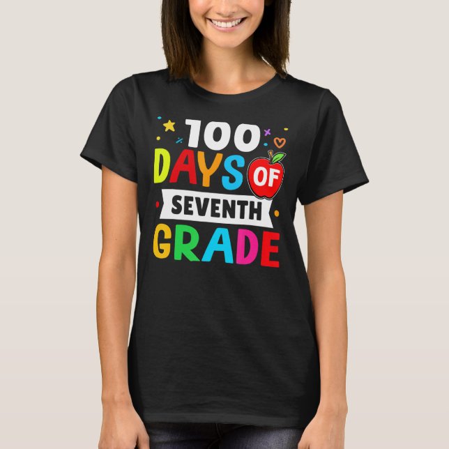 100 Tage der 7. Klasse Kindermädchen T-Shirt (Vorderseite)