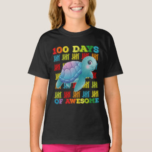 100 Tage der großartigen Schildkröte 100. Schultag T-Shirt