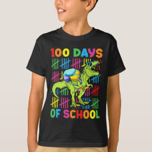 100 Tage der Schule 100. Tag Dinosaurier Jungen Ki T-Shirt