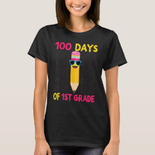 100 Tage der Schule 1. Klasse Bleistift Boys Tally T-Shirt