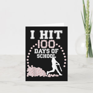 100 Tage der Schule Baseball 100. Schultag Karte