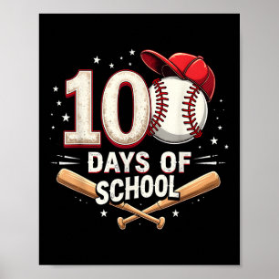 100 Tage der Schule Baseball 100. Schultag Poster