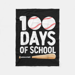100 Tage der Schule Baseball 100 Tage für Jungen Fleecedecke