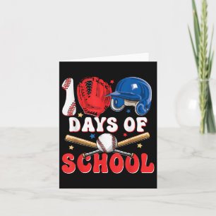 100 Tage der Schule Baseball 100 Tage für Jungen Karte