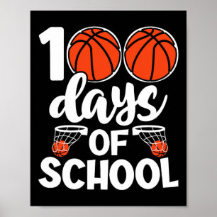 100. Tage der Schule Bysketbyll Kinder Jungs Neuhe Poster