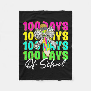 100 Tage der Schule Coquette Bow Pencil 100. Tag O Fleecedecke