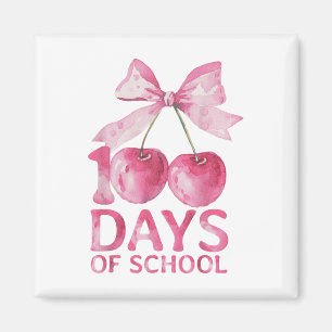 100 Tage der Schule Coquette Niedliche Kirsche Bow Magnet