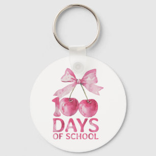 100 Tage der Schule Coquette Niedliche Kirsche Bow Schlüsselanhänger