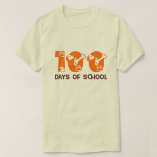 100 Tage der Schule Funny Dog Knochen T-Shirt
